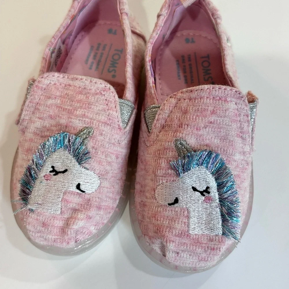 🦄🦄TOMS Toddler Girls Alpargata Twin Gore Slip On Flats 🌟